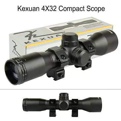 Kexuan 4X32 Compact Scope With Mil-Dot Reticle And 1  Dovetail Scope Rings • $37.95