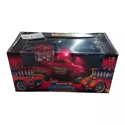 41 WILLYS COUPE Muscle Machines Die Cast Manufactured 2003 Size 1/18 • $95