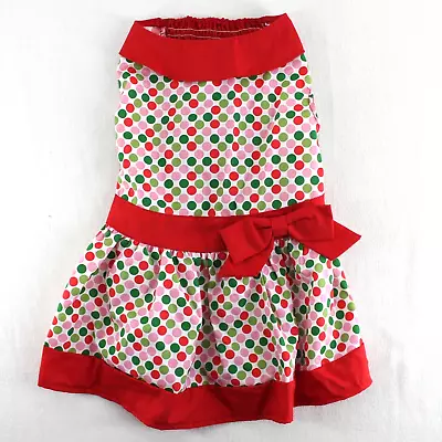 Martha Stewart Pets Dog Dress Size L Red Green Polka Dot Clothes Christmas Puppy • $11.99