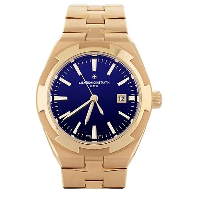 Vacheron Constantin Overseas Rose Gold Blue Dial 34.5mm 4600V/200R-B979 • $45000