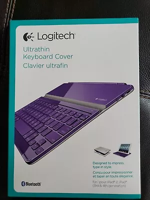Logitech Ultrathin Keyboard Cover Purple IPad 2 And IPad 3rd 4th Gen Pre-owned  • $6.95