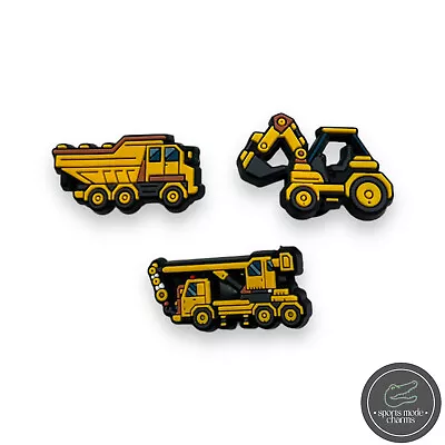 Construction Vehicles - Jibbitz Charms For Crocs Shoes - Dump Truck Digger Crane • £1.99