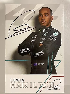 Lewis Hamilton Hand Signed A5 Official Card 2023 - Mercedes AMG F1 Petronas COA • £64.99