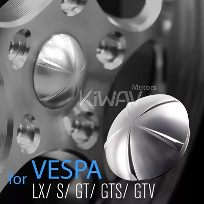 Silver Cover Wheel Hub Wheel Cap Fits Vespa LX/S/ GT/ GTS/ GTV ε • $68.17