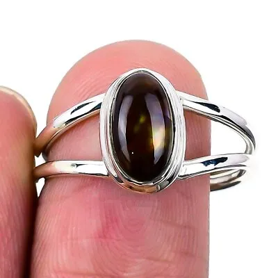 Mexican Fire Agate Ring Gemstone 925 Solid Sterling Silver Jewelry Size 10 • $13.99