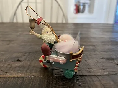 Mistletoe Magic Santa Claus Christmas Ornament Cotton Candy Truck • $8