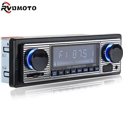 12V FM Car Stereo Radio Bluetooth 1 DIN In Dash Handsfree SD/USB AUX Head Unit • $18.99