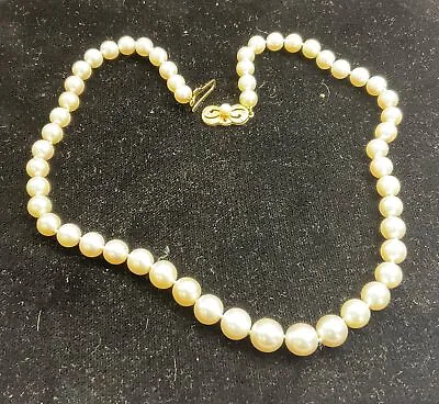 Mikimoto 18K Gold Graduated Pearl 16inch Necklace (SEE DESCRIPTION) • $2000