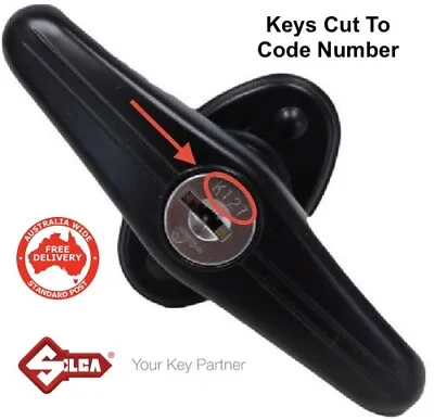 $15 • Buy Keys Cut For BAUER T Handles-Suits ARB, Flexiglass, Ute Canopy Lock-FREE POST!