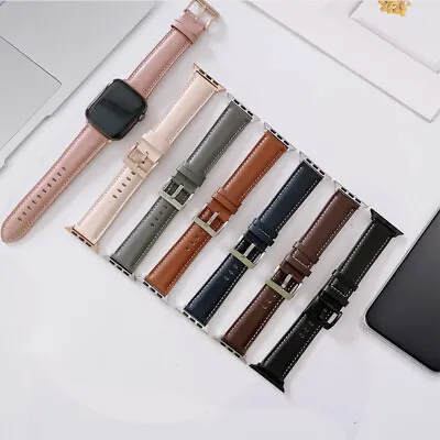 $1.99 • Buy 40mm Genuine Leather Apple Watch Band Strap IWatch Series 7 SE 6 5 4 3 2 38-45mm