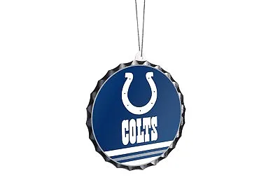 Indianapolis Colts Metal Bottle Cap Christmas Tree Holiday Ornament Team Logo • $6.26