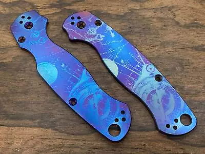 PIRATE Flamed Titanium Scales For Spyderco Paramilitary 2 PM2 • $139.50