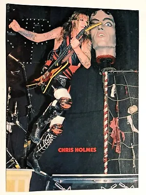 W.a.s.p. / Chris Holmes Live / Magazine Full Page Pinup Poster Clipping + Dvd • $12.99