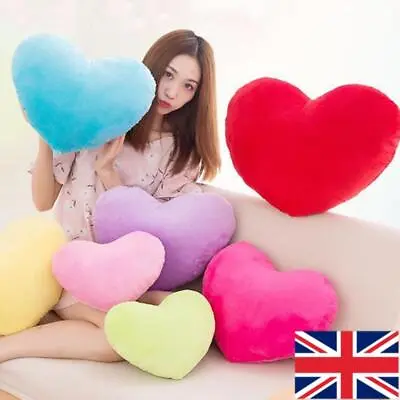 20/30/50cm Heart Shape Decorative Throw Pillow PP Cotton Soft Doll Love Gift Lot • £4.59