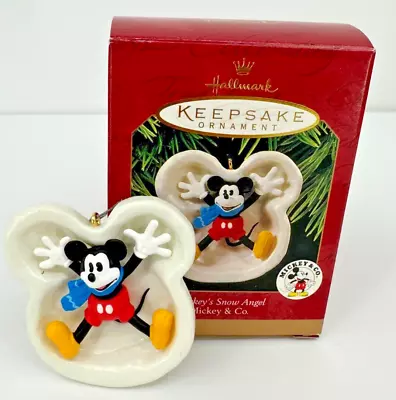 Hallmark Keepsake Ornament Mickey & Co. Mickey's Snow Angel By Bob Siedler 1997 • $14.99