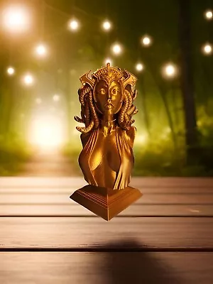 Medusa Bust 9   Tall Finely Detailed In Copper/gold 3d Filament  • $40.50