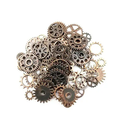 Lot 20pcs Bronze Watch Parts Steampunk Cyberpunnk Cogs Gears DIY Jewelry Crafts • $9.59