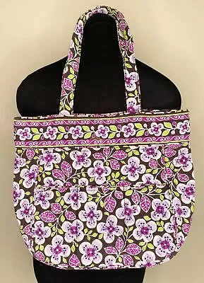 Vera Bradley Purple Plum Petals Tote Purse Designer • $24.99