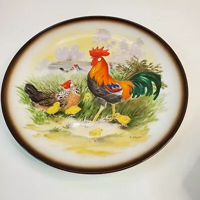 Hassenpflug HK Vienna Austria Wall Plate Porcelain Rooster Signed B Arndt 7.5  • $35.99