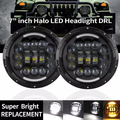 For Mercedes Benz 240D 300D 220D 300TD 280 7Inch Round LED Headlights Hi/Lo • $86.44