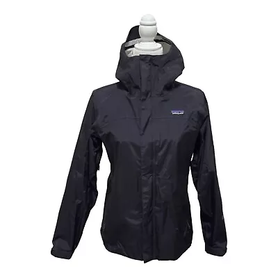 Patagonia Torrentshell Rain Jacket H2NO Waterproof Black Womens Size Small • $74.99