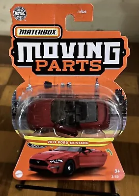 Matchbox Moving Parts 2019 Ford Mustang GT 5.0 Convertible Red HFM29-4810 2/50 • $15.99