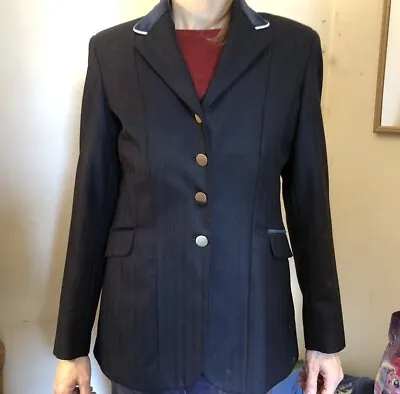 TAGG Fontainbleu Ladies Wool Navy Show Jacket.  36” Size 12. Hardly Worn. • £70