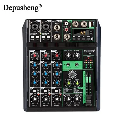 Professional 8 Channel Audio Sound Mixer Portable Mixing Console 48V Phantom BT • $61