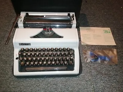 £65 • Buy Vintage Erika Portable Typewriter 100/106 W/ Original Black Case & Manual - I30 