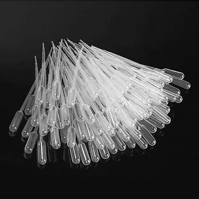 1ml Disposable Polyethylene Eye Dropper Set Transfer Graduated Pipettes 100 Pack • $6.79