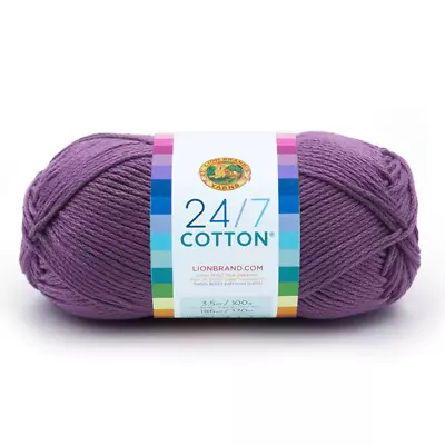 Lion Brand 100g  24/7 Cotton  10-Ply Cotton Yarn - Choose Your Colour • £7.20