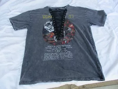 Eagles Gray 1987 World Tour Vintage T Shirt Rock Band Concert Large • $29.95