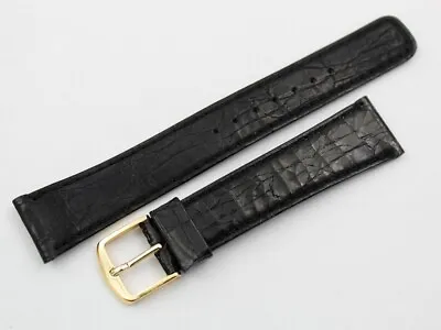 Watch Strap Pulsar Black 18/15 MM Vintage Real Leather Flat Matt • $45.56