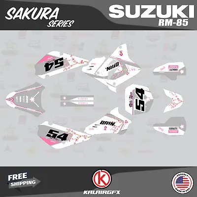 Graphics Decal Kit For Suzuki RM85 (2001-2023) RM 85 Sakura Series - Pink • $54.99