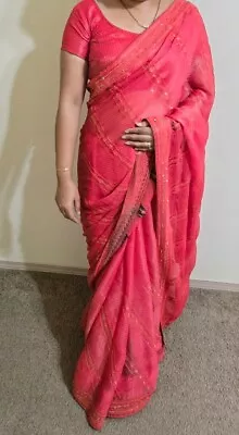  Designer Tradictional Fashion Partywear Wedding Indian Chiffon  Sari • $35.99