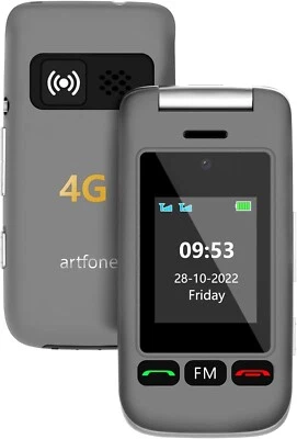 Senior Mobile Phone Unlocked Artfone G6 Flip Smartphone 4G Dual SIM For Elderly • $93.50