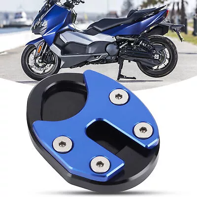 ✈Blue Motorcycle Kickstand Enlarger Side Stand Extension Pad Fit For SYM MAXSYM • $12.96