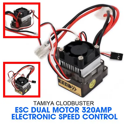 $21.68 • Buy Tamiya Clodbuster ESC Dual Motor 320Amp Electronic Speed Control Wild Dagger