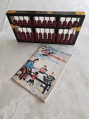 Vintage Hong Kong Lotus-Flower Brand Chinese Abacus W/ 52 Pg Instruction Manual • $12