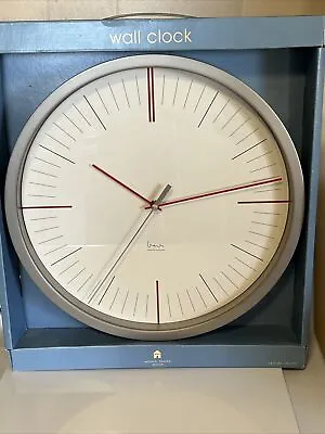 NOS Michael Graves 14” Brushed Nickel Wall Clock • $46