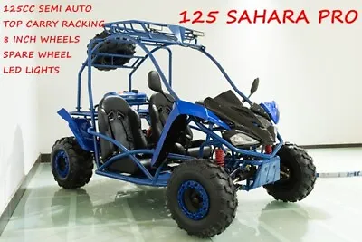 125CC Buggy ATV Sport Quad Dirt Bike 4 Wheel  Go Kart Semi Auto SAHARA PRO Blue • $2599
