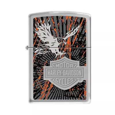 Zippo Lighter - Harley Davidson Eagle High Polish Chrome - 852914 • $48.18