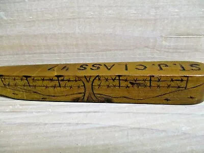 Vintage Carved Wood Letter Opener ~ Trees Barb Wire Fence Signed DHP 97 • $14.97