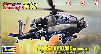 Revell Snaptite 1/72 AH-64 Apache Helicopter 851183 • $18.95