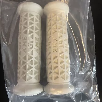 Old School BMX  GT AME Grips White USA Bubble Font A'ME Vintage NEW • $79