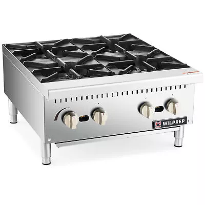 WILPREP 24  Natural Gas Range 4 Burners Countertop Gas Stove Grate 100000 BTU • $529.99