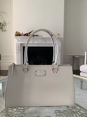 $180 • Buy KATE SPADE NWT Martine Wellesley White Leather Shoulder Tote Purse Bag WRKU1659