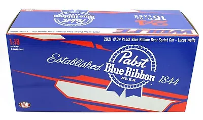 1:18 ACME SPRINT CAR 2021 *LUCAS WOLFE* #5w PABST BLUE RIBBON BEER A1809519 NIP* • $94.99