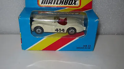 $29.99 • Buy Matchbox Superfast 1/75 Mb-22 Jaguar Xk-120 414 White  1981  Blue Boxes