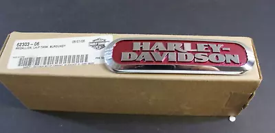 Harley Davidson Dyna Lhs Left Burgandy Badge Tank Emblem  2006-2007 Brand New • $100